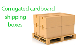 Cardboard shipping boxes